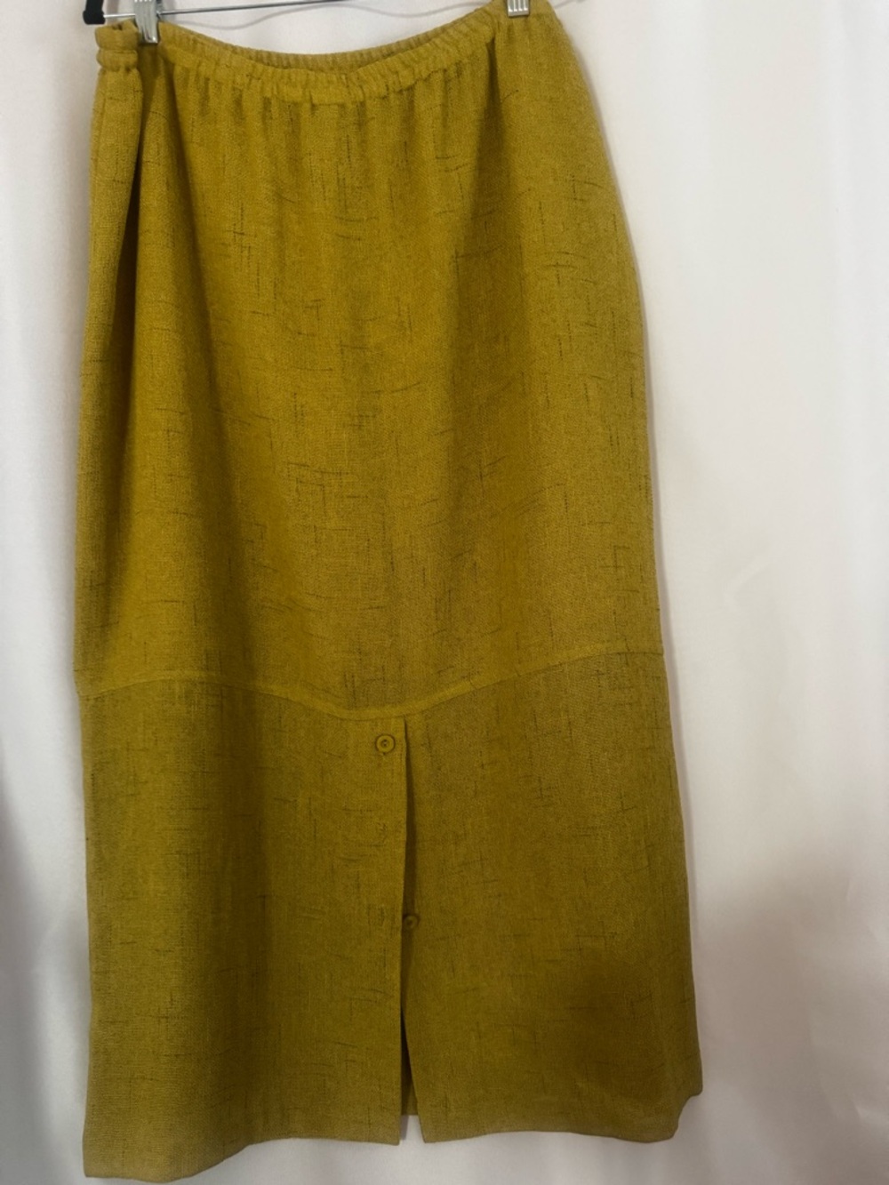 Olive Green Women's Skirt Set - Classic Button Front - Picture 9 of 12